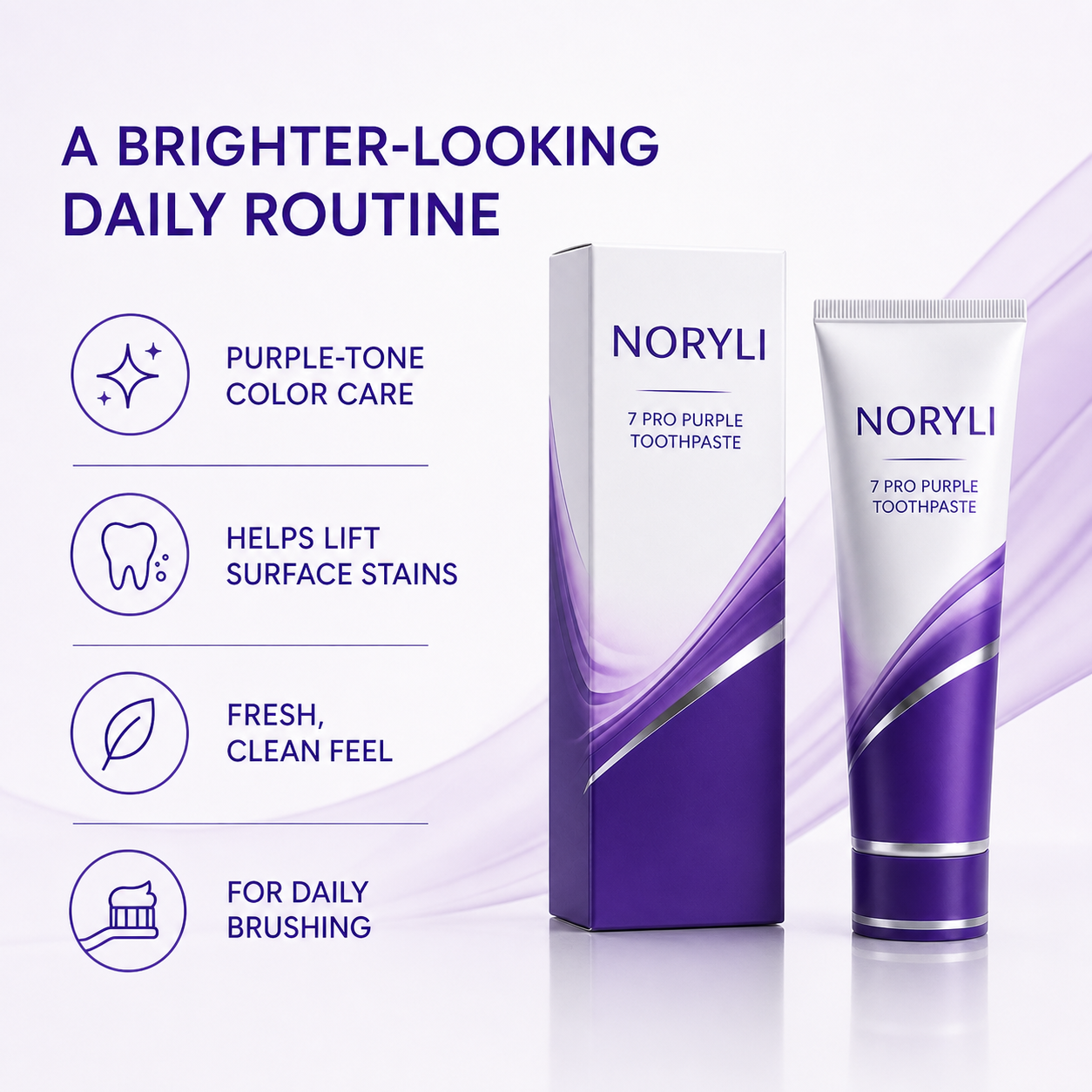 NORYLI purple toothpaste daily-care benefits